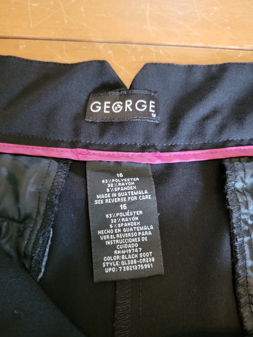 George Black Cropped Wide-Leg Capris Work Wear Size 16 - Picture 11 of 12